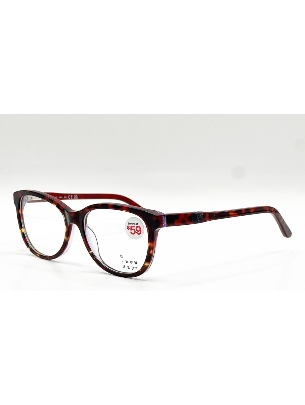 A New Day A3 2044 4594 Tortoise Red Authentic Eyeglasses 52-16-135
